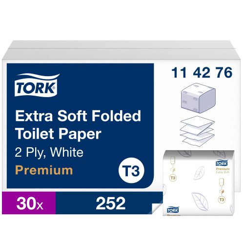 T3 114276 Tork Extra Soft geplattetes Toilettenpapier