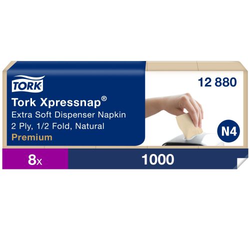 N4 12880 Tork Xpressnap Extra Soft Spenderserviette Natur