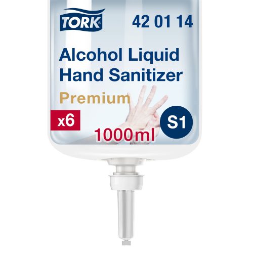 S1 420114 Tork flüssige Händedesinfektionsmittel auf Alkoholbasis (alte Artikelnummer: 420110) 6x1L