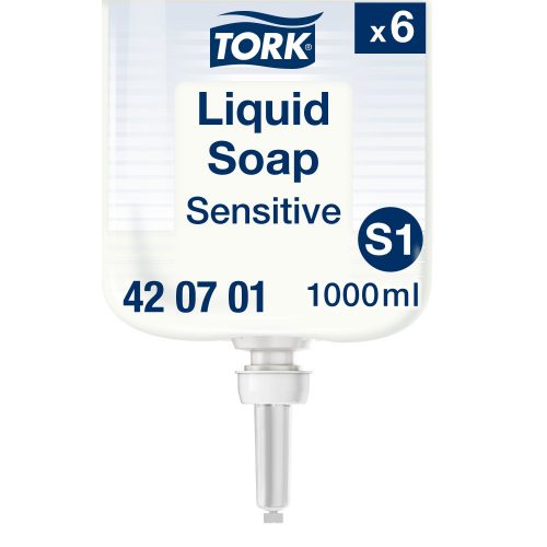 S1 420701 Tork Handpeeling-Flüssigseife für empfindliche Haut 6x1L