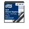 470251 Tork Soft Dinner-Serviette, 1/8-Faltung, Schwarz