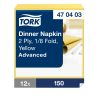 470403 Tork Dinner-Serviette, 1/8 gefaltet, Gelb