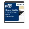 470404 Tork Dinner-Serviette, 1/8 gefaltet, Schwarz