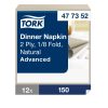 477352 Tork Dinner-Serviette mit umweltfreundlichem Etikett „Natural“.