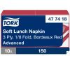 477418 Tork Soft Lunch-Serviette, 1/8 gefaltet, Burgunderrot