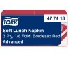 477418 Tork Soft Lunch-Serviette, 1/8 gefaltet, Burgunderrot