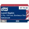 477422 Tork Lunch-Serviette, 1/8 gefaltet, Burgunderrot