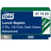 477423 Tork Lunchserviette 1/8 Falz Dunkelgrün