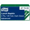 477423 Tork Lunchserviette 1/8 Falz Dunkelgrün