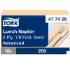 477426 Tork Lunchserviette 1/8 gefaltet Knochenfarben