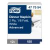 477554 Tork Dinner-Serviette, 1/8 gefaltet, weiß