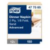 477565 Tork Dinner-Serviette, 1/8-Falz, Knochenfarben