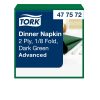 477572 Tork Dinner-Serviette 1/8 Falz Dunkelgrün