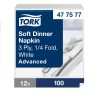 477577 Tork Soft Dinner Serviette weiß