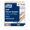 477583 Tork Soft Dinner-Serviette Knochenfarben