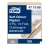 477588 Tork Soft Dinner Serviette Champagner