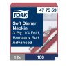 477599 Tork Soft Dinner Serviette Burgund