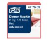 477609 Tork Dinner-Serviette, 1/8 gefaltet, Rot