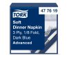 477619 Tork Soft Dinner-Serviette 1/8 Falz Dunkelblau