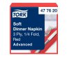 477620 Tork Soft Dinner-Serviette, 1/8 gefaltet, Rot