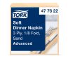 477622 Tork Soft Dinner-Serviette, 1/8-Falz, Knochenfarben