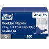 477825 Tork Cocktailserviette dunkelblau 24/2