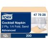 477828 Tork Cocktailserviette knochenfarben 24/2