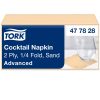 477828 Tork Cocktailserviette knochenfarben 24/2