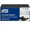 477829 Tork Cocktailserviette schwarz 24/2