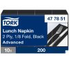 477851 Tork Lunchserviette 1/8 gefaltet Schwarz