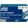 477874 Tork Soft Lunch Serviette Blaugrün