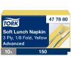 477880 Tork Soft Lunch Serviette, 1/8 gefaltet, Gelb