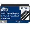 477881 Tork Soft Lunch Serviette, 1/8 gefaltet, Schwarz