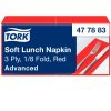 477883 Tork Soft Lunch Serviette, 1/8 gefaltet, Rot