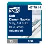 477914 Tork Soft Dinner-Serviette Blaugrün