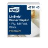 478145 Tork Premium Linstyle Dinnerserviette mit Textileffekt Weiß