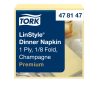 478147 Tork Premium Linstyle Dinner-Serviette mit Textileffekt Champagner