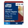 478148 Tork Premium Linstyle Dinner-Serviette mit Textileffekt, Burgunderrot