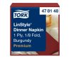 478148 Tork Premium Linstyle Dinner-Serviette mit Textileffekt, Burgunderrot