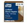 478150 Tork Premium Linstyle Dinnerserviette mit Textileffekt Kakao