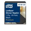 478151 Tork Premium Linstyle Dinnerserviette mit Textileffekt Schwarz