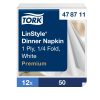  478711 Tork Premium Linstyle Dinnerserviette mit Textileffekt weiß