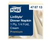 478713 Tork Premium Linstyle Dinnerserviette mit Textileffekt Creme