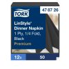 478726 Tork Premium Linstyle Dinnerserviette mit Textileffekt schwarz