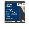 478726 Tork Premium Linstyle Dinnerserviette mit Textileffekt schwarz