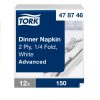 478746 Tork Dinner-Serviette weiß