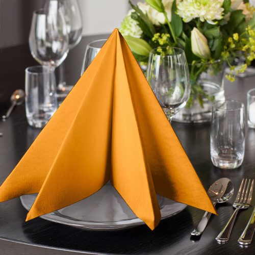 478851 Tork Premium Linstyle Dinnerserviette mit Textileffekt Orange