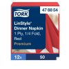 478854 Tork Premium Linstyle Dinner-Serviette mit Textileeffekt Rot