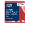 478854 Tork Premium Linstyle Dinner-Serviette mit Textileeffekt Rot