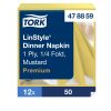 478859 Tork Premium Linstyle Dinnerserviette mit Textileffekt Senf